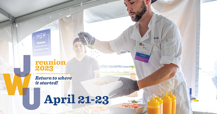 JWUCulinaryNow's tweet photo. During #JWUReunion23, we’re thrilled to celebrate 50 years of the College of Food Innovation &amp; Technology (CFIT)! On 4/22, we’re hosting a happy hour for you, our CFIT alumni! Reconnect with fellow alums, mingle with faculty and meet Dean Jason R. Evans: https://t.co/643WhLkFCH https://t.co/nB3ahtwL6c