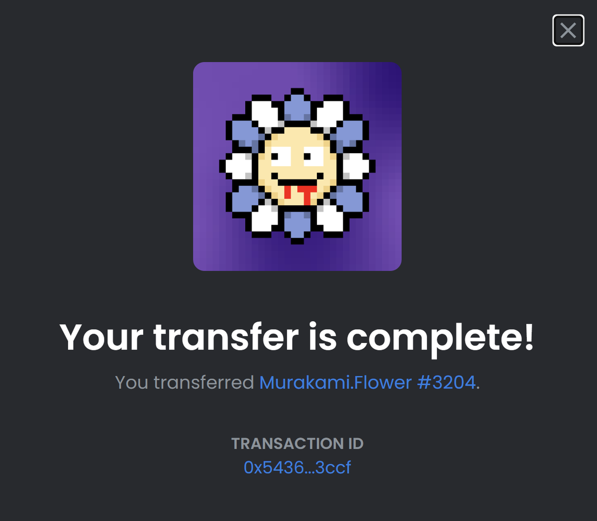 Been in Skyverse since idk when, got rewarded with a murakami flower from raffling with my $SKY. Thank you guys! @SkyVerseNFT <a href="/DailySportsGeek/">Brandon</a> <a href="/Jincoz/">Jincoz</a> 
Having fun with the raffles. There was also a kaiju raffles😆