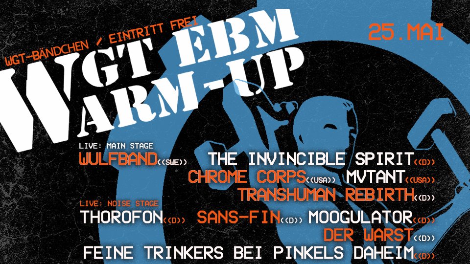 Grüß Goth! #WGT und Moogulator und #Leipzig und Felsenkeller finden statt am 25.5. mit feinen Acts - Noise-Stage! beim #EBM Warm-up 
moogulator.com/moogulator/25-…