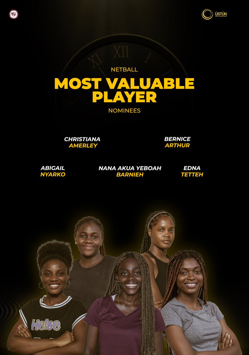 ustunsports's tweet photo. The Üstün Awards nominees for the MVP in Netball. 

#yourgoldenhour https://t.co/wpZ2y1Fbxa