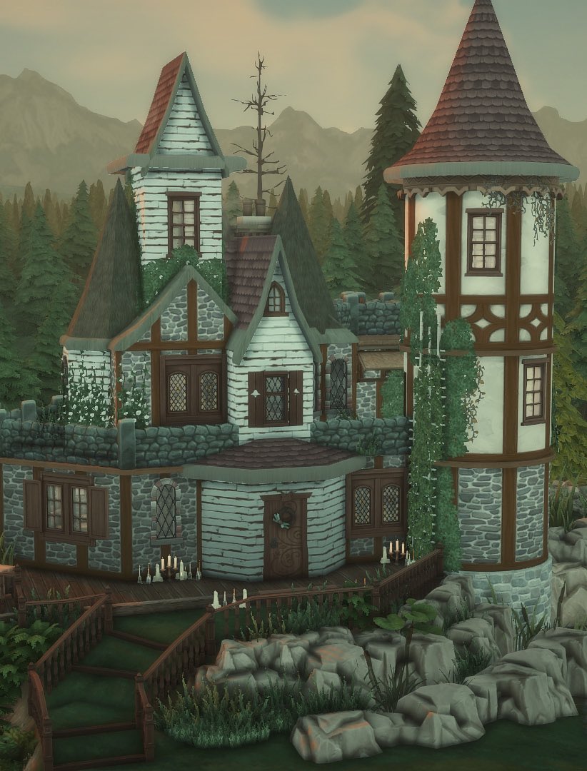 CrackedKyber_'s tweet photo. Dahlias haunted Tower 👻🌲https://t.co/mwXeaJOpYF 🌱 this is a shell entry for #siranshell7 hosted by @SiranWitch #thesims4 #ShowUsYourBuilds https://t.co/p93kDMcT8q