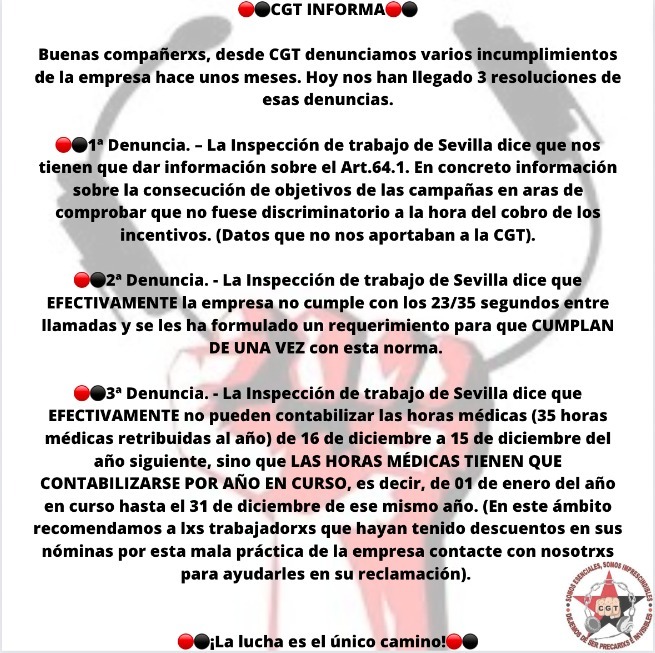 CGT Teleperformance Sevilla tweet media