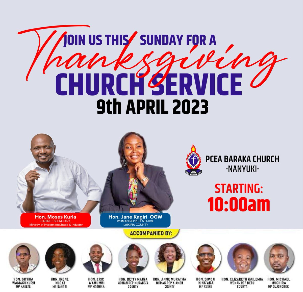 wanjiku_thiga's tweet photo. Witnessing &amp; being part of @JaneKagiri3, OGW Laikipia County Woman Rep thanksgiving Service at PCEA Baraka Nanyuki yesterday was an honor. https://t.co/LyKAAgaoie