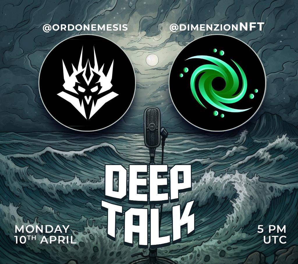 OrdoNemesis's tweet photo. DeepTalk ep.6 - @DimenzionNFT 

Today.

Ordo Nemesis members only. https://t.co/iBSsh6lnzt