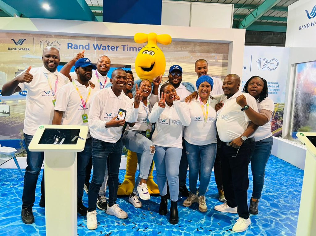 Rand_Water's tweet photo. What a beautiful way to kickstart our 120 years of Finding New Ways celebrations! Congratulations team Rand Water for winning the best digital stand design at #RandShow2023. 

#RandWater #WaterWise #FindingNewWays [NS] https://t.co/SXyVIbSQFS