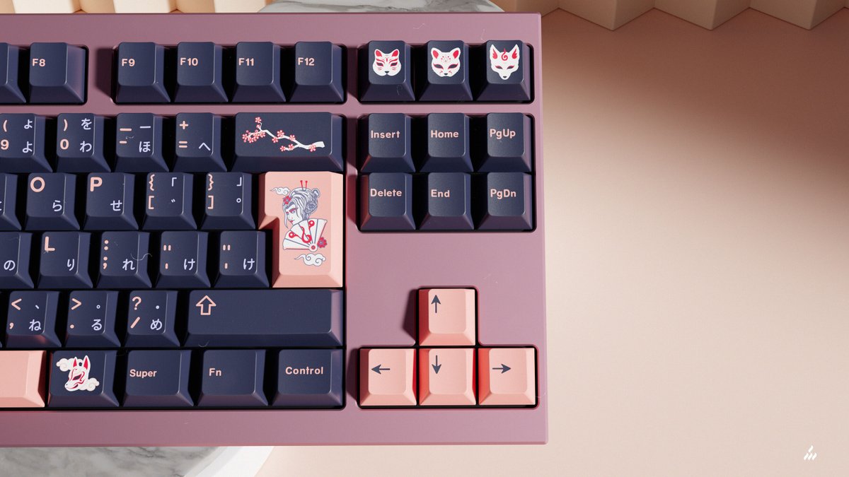 GMK Kitsune GB ends on this week. Last chance to grab your set.
.
.
.
#cherrymx #gmk #mechanicalkeyboard #keyboard #keycaps #render #kbwarriors #customkeyboard #kitsune #fox #ninetailfox #mask #foxfire #hiragana #geonworks #sxm_designs
