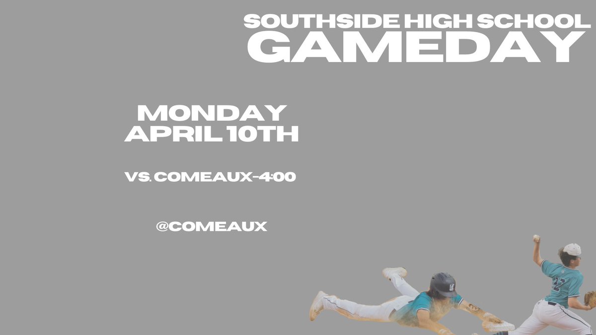 Game against Comeaux will be played at Comeaux today!! Game begins at 4:00!