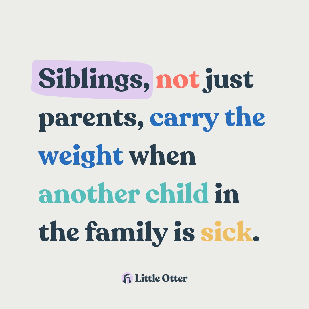 Mental and physical health matters are felt by the entire family. Families grow together, struggle together, and they heal together. This is why we created Little Otter–to support families, not just individuals. 💛 #NationalSiblingsDay