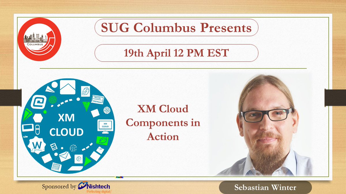 Join Us for the April session. #sitecore XM Cloud Components in Action by <a href="/lovesitecore/">Sebastian Winter</a>. 
Register on  kty.li/Z3SQR Sponsered by <a href="/Nishtech/">Nishtech</a> 

cc: <a href="/darjimaulik/">Maulik Darji</a> <a href="/himadric/">Himadri Chakrabarti (he/him) | himadric.eth 🌏</a> 
#sitecorecommunity