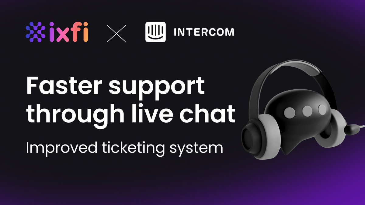ixfiexchange's tweet photo. 👋 Say hello to a better support system with #IXFi!

🤝 #IXFI has partenered with @intercom to revolutionize our customer support system. 

💬 Our users can now enjoy real-time assistance through our live chat feature and ticketing system. https://t.co/2kkKxrVp2j