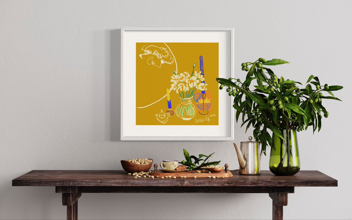 sellvida's tweet photo. H A P P Y  E A S T E R TO  ALL OF YOU 💛💛💛💛💛💛💛Digital art created on @procreate by Silviya Georgieva - SELLVIDA copyright ©️ sellvida 2023 🖼For limited edition Giclee print, please 🙏🏻 DM ME. To know more about my art project please visit my bio link. #easter #print #spring https://t.co/RNeDILdKWC