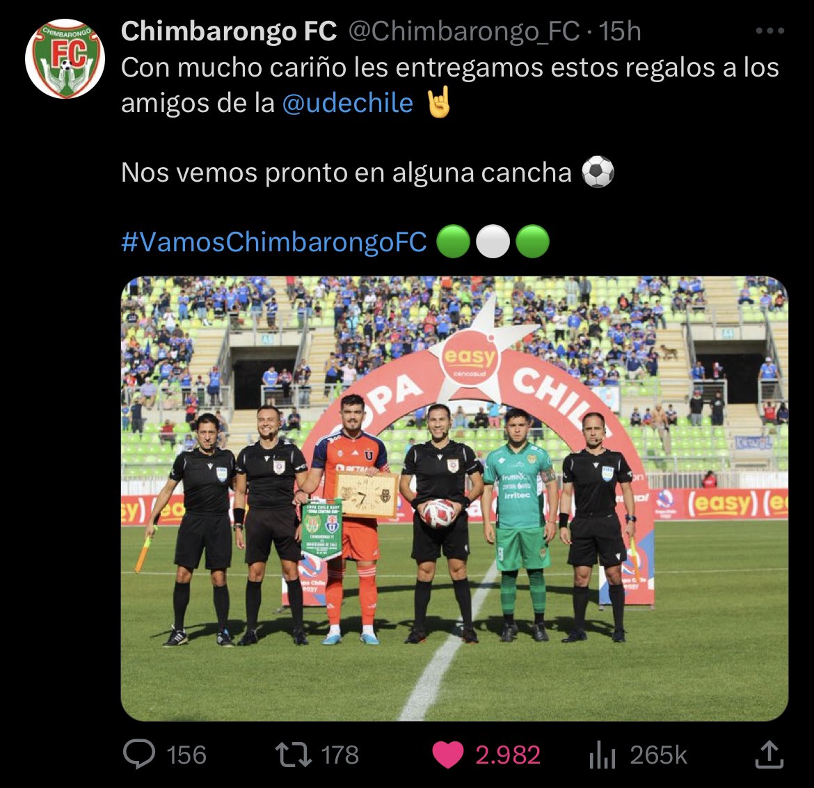 Vyzec_'s tweet photo. @nagatoazul @udechile Chimbarongo diciendo, estos weones no nos dieron ni un banderín 😆 https://t.co/8Auym5raQx