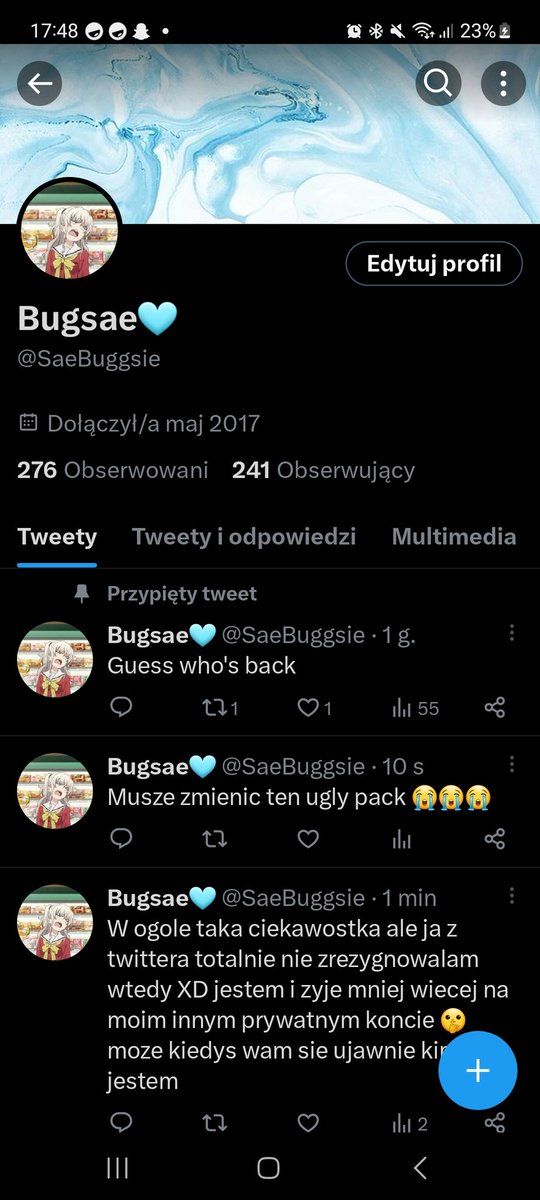 SaeBuggsie's tweet photo. Zostawiam sobie screena na pamiatke jedynie https://t.co/In1D20Y43k