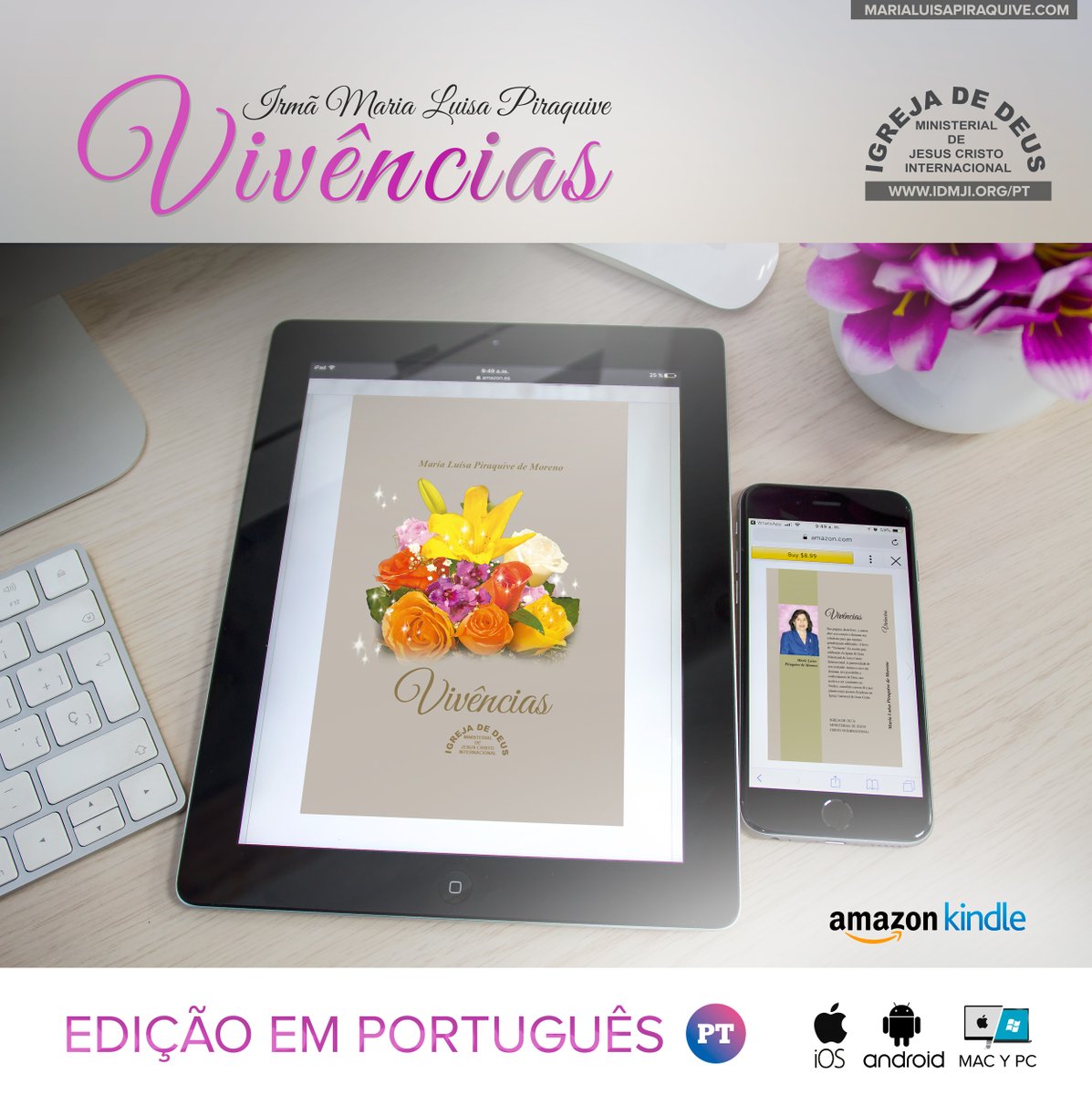 🇧🇷🇵🇹Para todos los hermanos que hablan o están estudiando Portugués, tenemos una noticia muy especial. 
A partir de hoy podrán adquirir en la Tienda Kindle de Amazon, el Libro de Vivencias en este idioma y así compartir la historia de la <a href="/IDMJIoficial/">IDMJI.ORG</a>.

📙 a.co/d/2aNgnbL