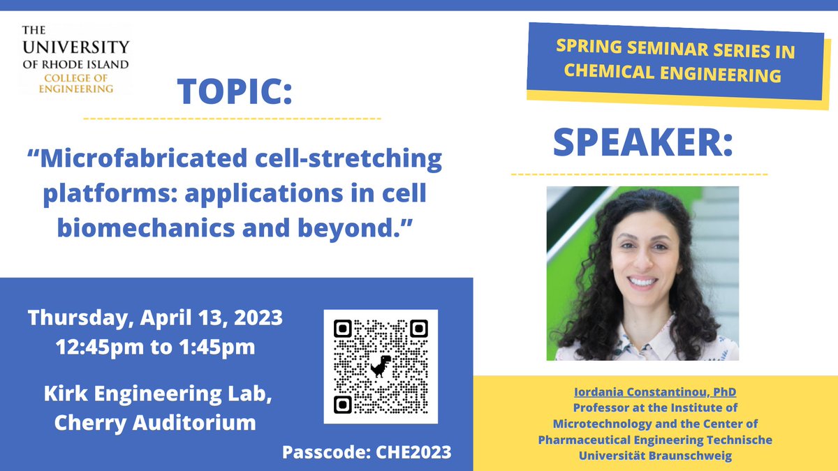 ChE Department seminar speaker this weak is Dr. Iordania Constantinou, our collaborator from Germany.  Grateful to have her with us this week! <a href="/RoxburyLab/">Roxbury Lab</a>