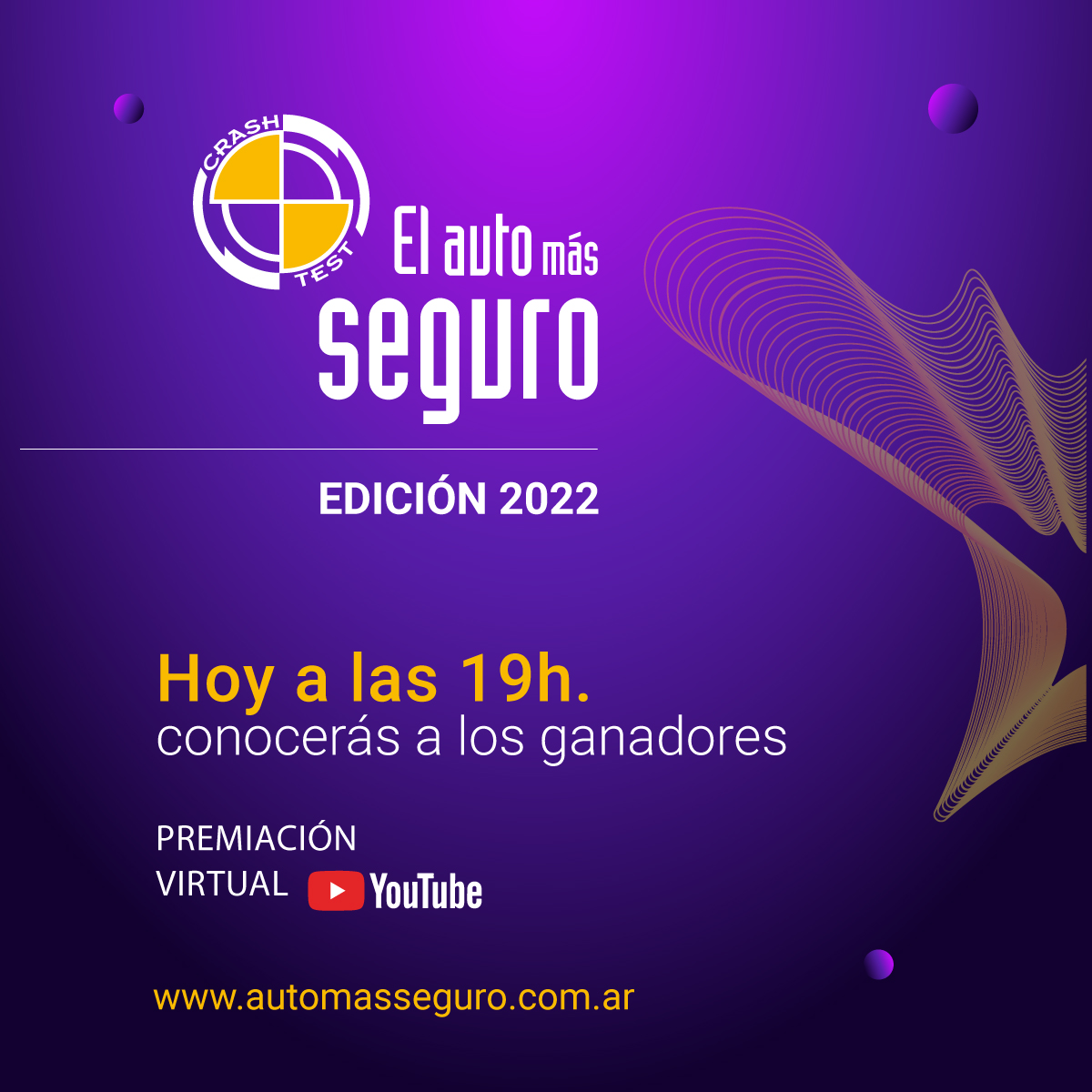 CESVI's tweet photo. ¡Llegó el día! 🏆 Hoy a las 19h. vas a conocer a los autos más seguros del 2022.
Podés ver la premiación a través de nuestro canal oficial de YouTube 👉https://t.co/n3L7dy2bus o ingresando en https://t.co/CUrMGXC7QY
.
.
.
#AMS2022 #AutoMasSeguro #CESVI https://t.co/dKOn2cOeUA