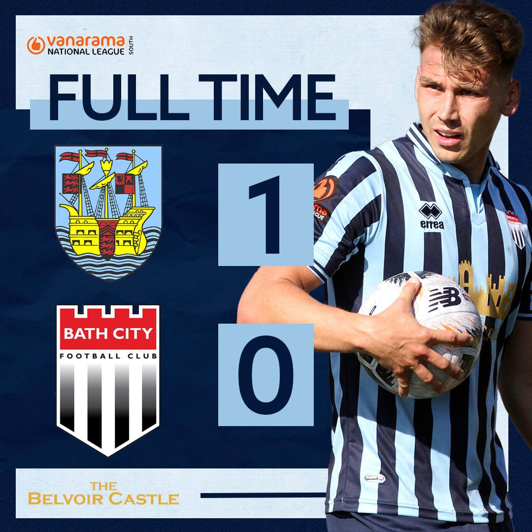 BathCity_FC's tweet photo. ⏱️ Defeat in Weymouth.
#Romans #VNLS https://t.co/45hOCEcXsa