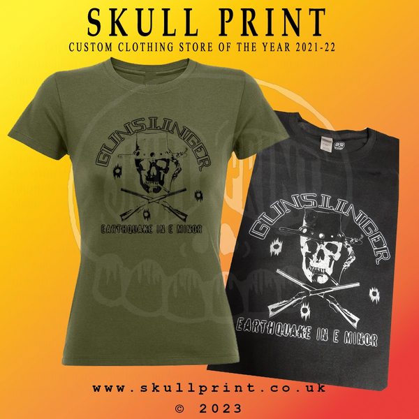 SkullPrint3's tweet photo. Alan Davey's Gunslinger Earthquake in E Minor © T-shirt. 9 colours available
https://t.co/yQbGTEk01f
#tshirt #tshirts #skullcat #skullprint #hawkwind #hawkfan #spacerock #psychedelia #hawkestrel #gunslinger #aceofspades #lemmy #earthquakeineminor #alandavey #boomerdavey #boomer https://t.co/2SvFhj1nO2