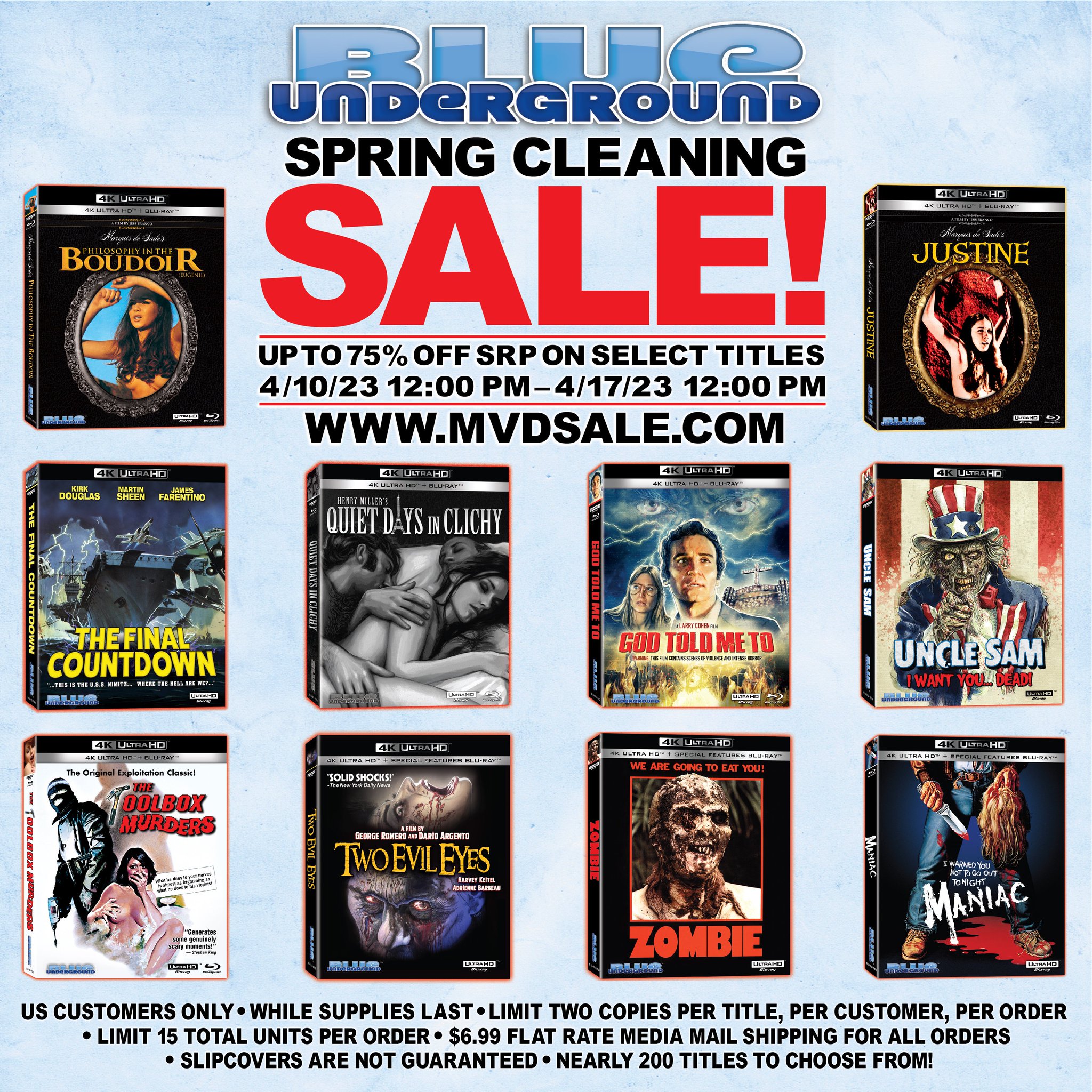 Blue Underground on Twitter "Blue Underground's Big Spring Cleaning