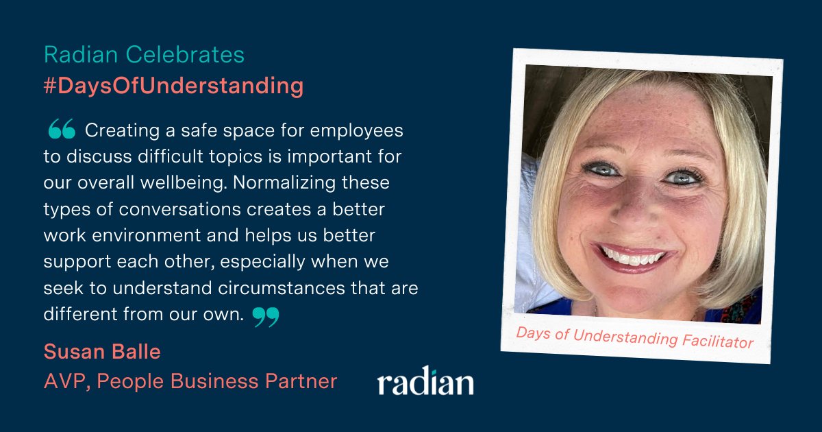 Today we kick off our annual #DaysOfUnderstanding program! 2023 marks the fourth year we have honored our commitment to @PwC's #CEOAction pledge to continue fostering an inclusive work environment.

Hear from Susan Balle about why she believes Days of Understanding is essential.