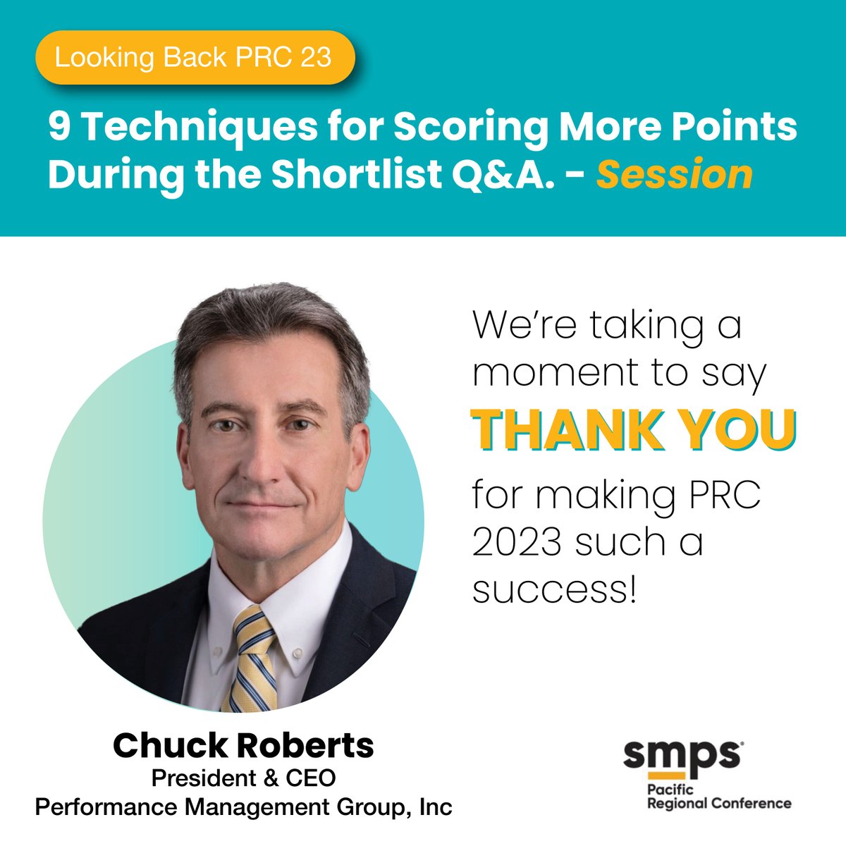 SMPSTheWave's tweet image. Looking Back PRC 23 - We’re taking a moment to say THANK YOU for making PRC 2023 such a success!

9 Techniques for Scoring More Points During the Shortlist Q&amp;amp;A. - Session Speaker #SMPSPRC2023