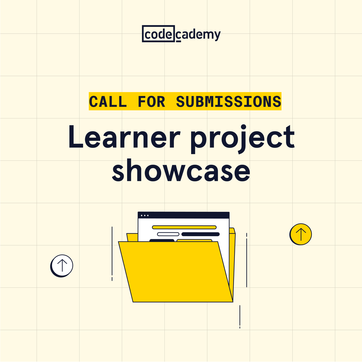 Codecademy's tweet image. Have a project you want to show off to the Codecademy community? 👀
Submit your #CodingProject for the chance to share what you’ve built with millions of your peers — and add another accomplishment to your resume. ✅
Learn more here: bit.ly/3zFX3M9