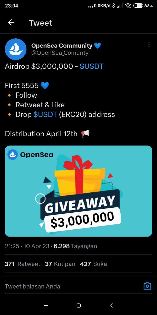 restoeb48992111's tweet photo. @OpenSea_Comunty 0x7891c2E10012a0A93844065579e78363DBC9772C
@Lindawati_azza 
@Imamazza234 
@nanin_azza 
Done ✔️ https://t.co/tA5aNFSsDC