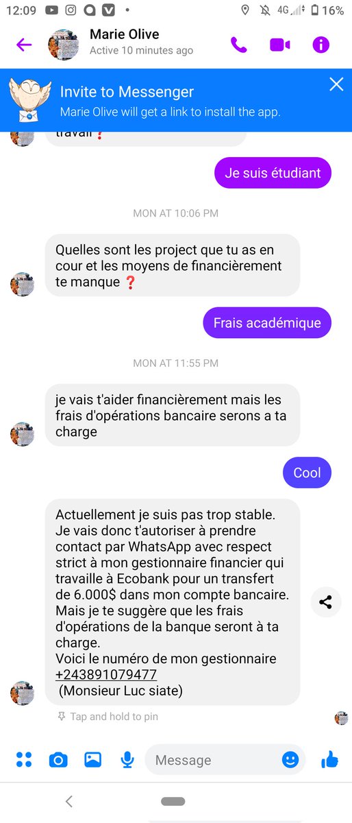 TsongoChristia1's tweet photo. @KabilaOlive Vous devriez faire des investigations. Des gens se fons passer pour vous sur Facebook https://t.co/6tWWvVWO1h