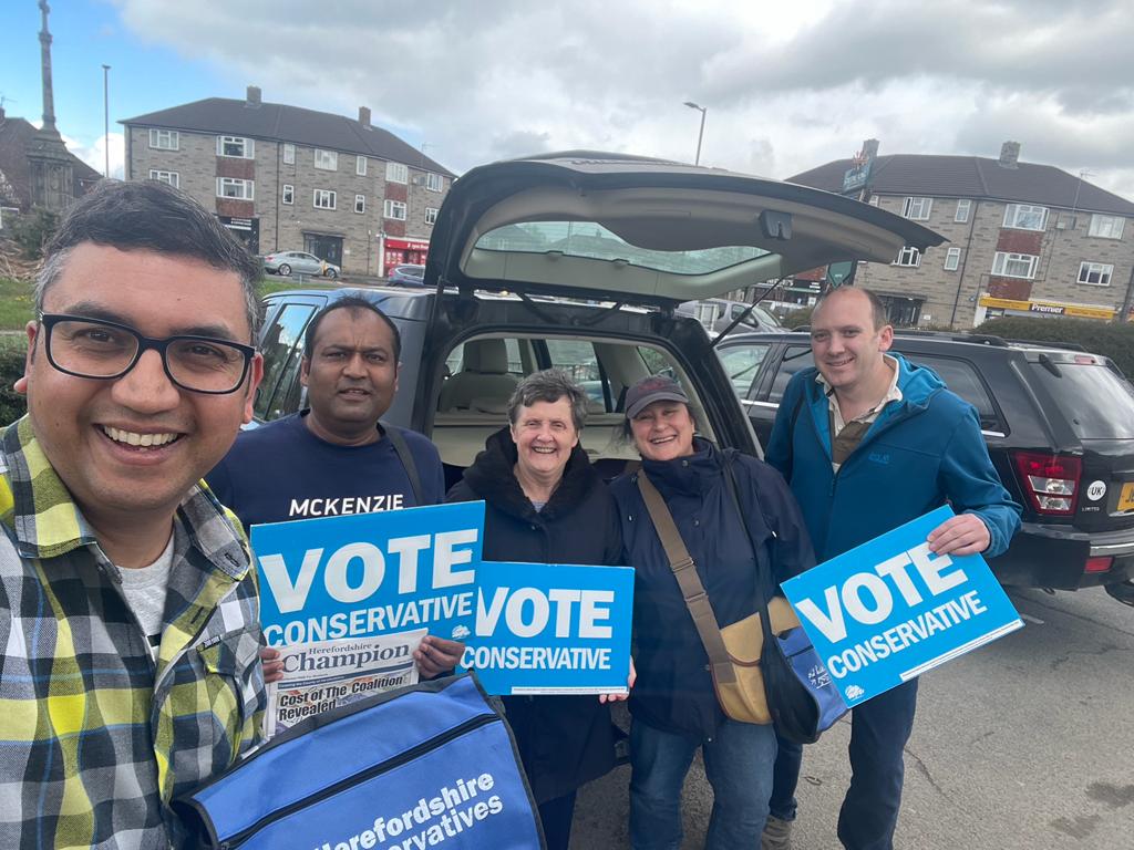 Hanging out in Herefordshire with @anthea_mcintyre and @raajshamji #torydoorstep #Conservatives