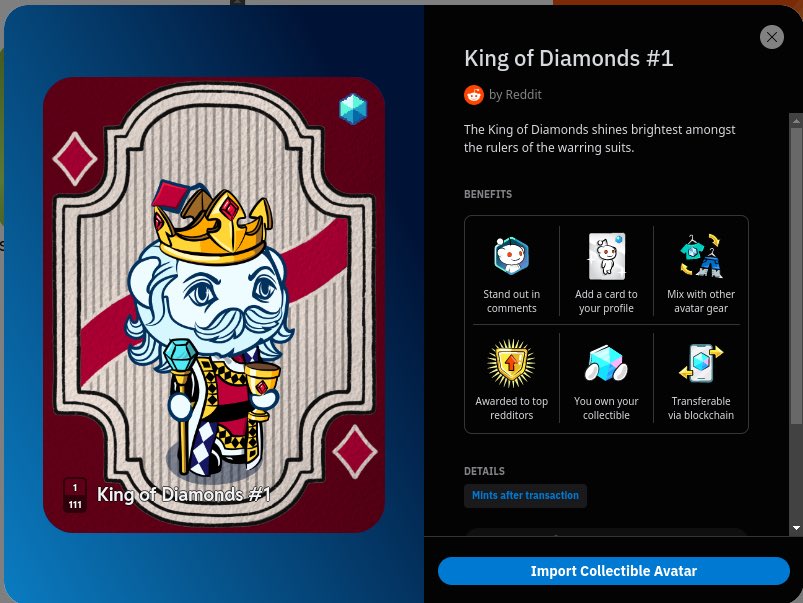 usablethinking's tweet photo. Three Kings 👑👑👑 

Ultra rare new avatars incoming for Gen 3 Reddit Collectables.

75 / 111 / 125 

#redditavatars #redditavatars https://t.co/xmjD9SQaLQ