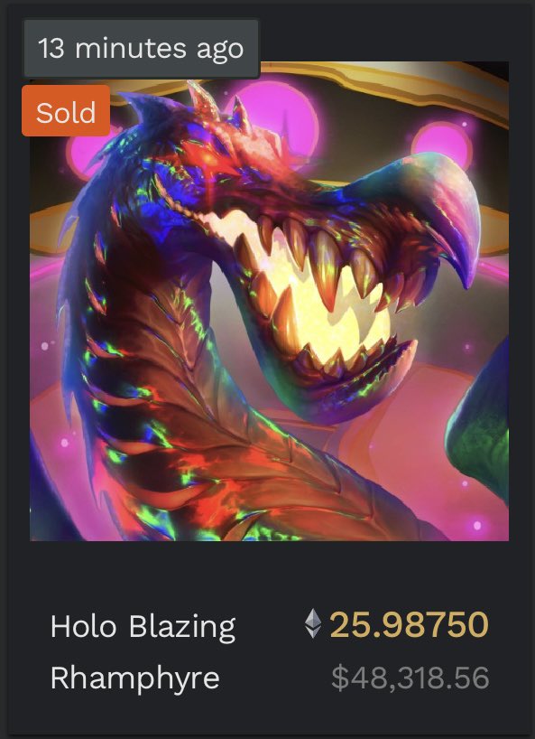 🚨 The rarest Illuvitar pulled so far just sold for $48,318.56 (25.9 ETH) 🚨

An absolutely record shattering sale! Huge congratulations to both the buyer &amp; seller <a href="/illuviumio/">Illuvium</a> $ilv