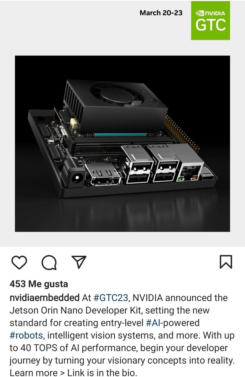 adolfochzs's tweet image. Wow!
just realized this, what are you developing with this out there guys? 👀

#Jetson #Ai #jetsonProject