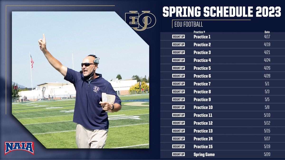 One week until the start of Spring Ball!

#mountup