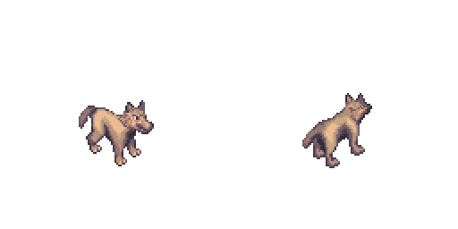 Sample sprite of a wolf.