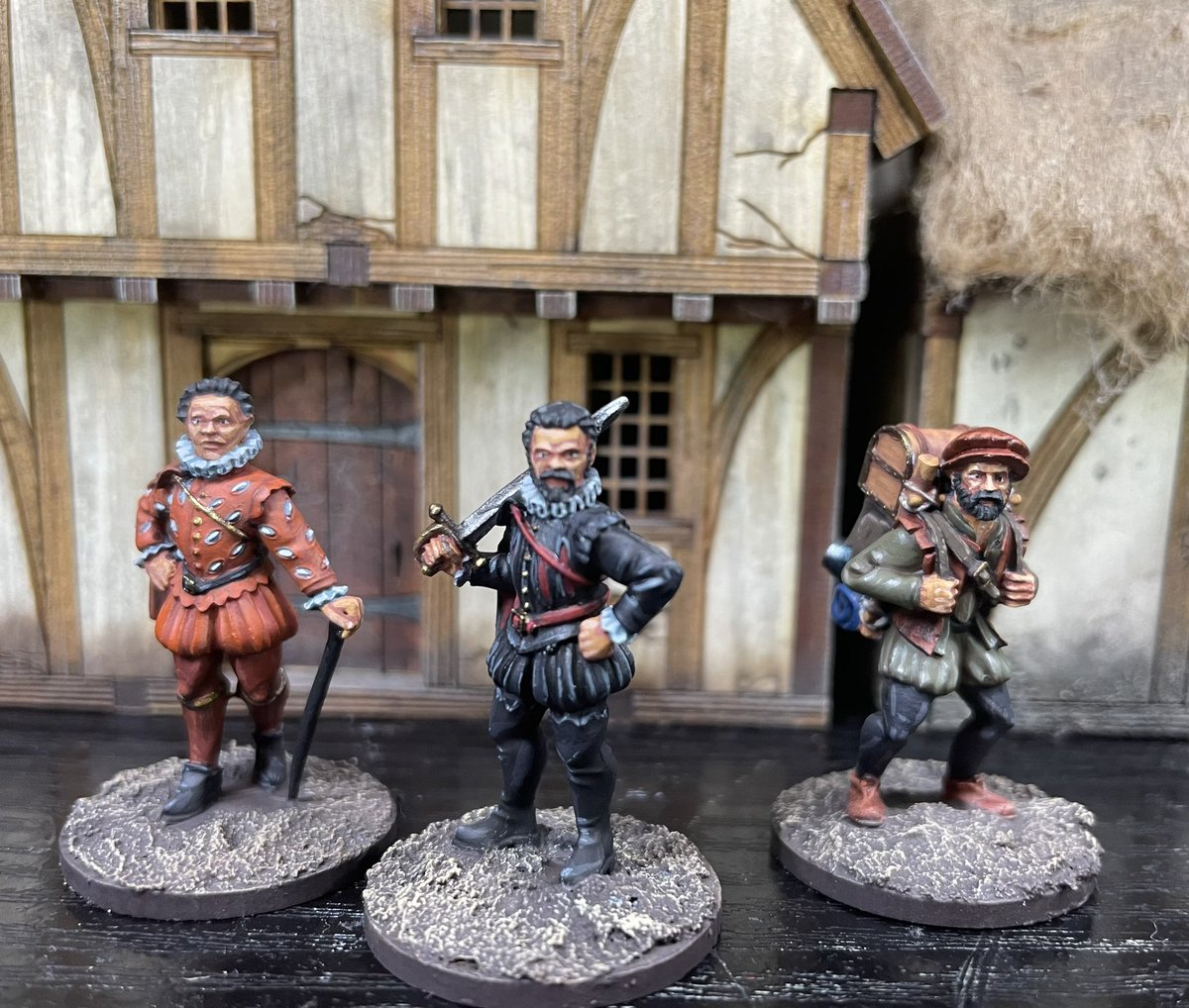 panzerkaput's tweet photo. I have finished the last part of my Border Wars by Flags of War starter set and I’m chuffed. The family is done and they were a dream to paint and I love the character in them. The Envoy, his Assistant and Lackey were a joy to paint too. #borderwars #flagsofwar #borderreiver https://t.co/KjsImcFDwP