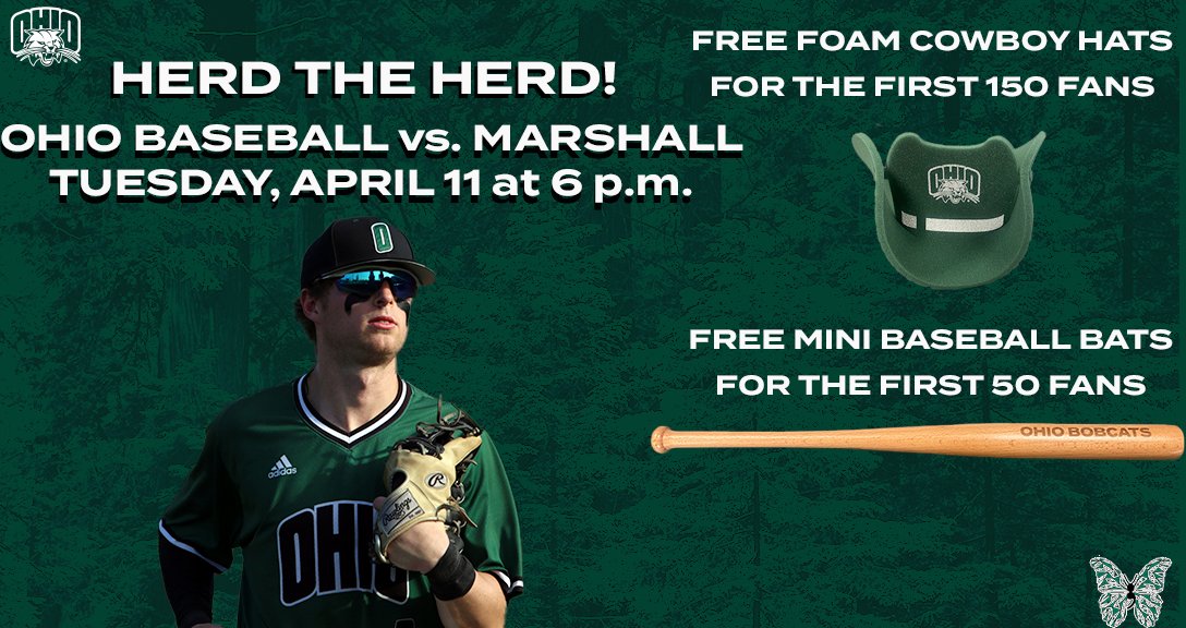 Ohio Bobcats (@ohiobobcats) on Twitter photo Join us tomorrow evening at The Wren for our Morgan's Message game! š¦ Free foam cowboy hats and mini baseball bats for fans! š¤
Purchase Tickets: bit.ly/3KgIdAQ
Free Student Ticket: bit.ly/3VRPef3
<a href="/morgansmohiou/">Morganās Message @ Ohio U</a> | #OUohyeah Join us tomorrow evening at The Wren for our Morgan's Message game! š¦ Free foam cowboy hats and mini baseball bats for fans! š¤
Purchase Tickets: bit.ly/3KgIdAQ
Free Student Ticket: bit.ly/3VRPef3
<a href="/morgansmohiou/">Morganās Message @ Ohio U</a> | #OUohyeah