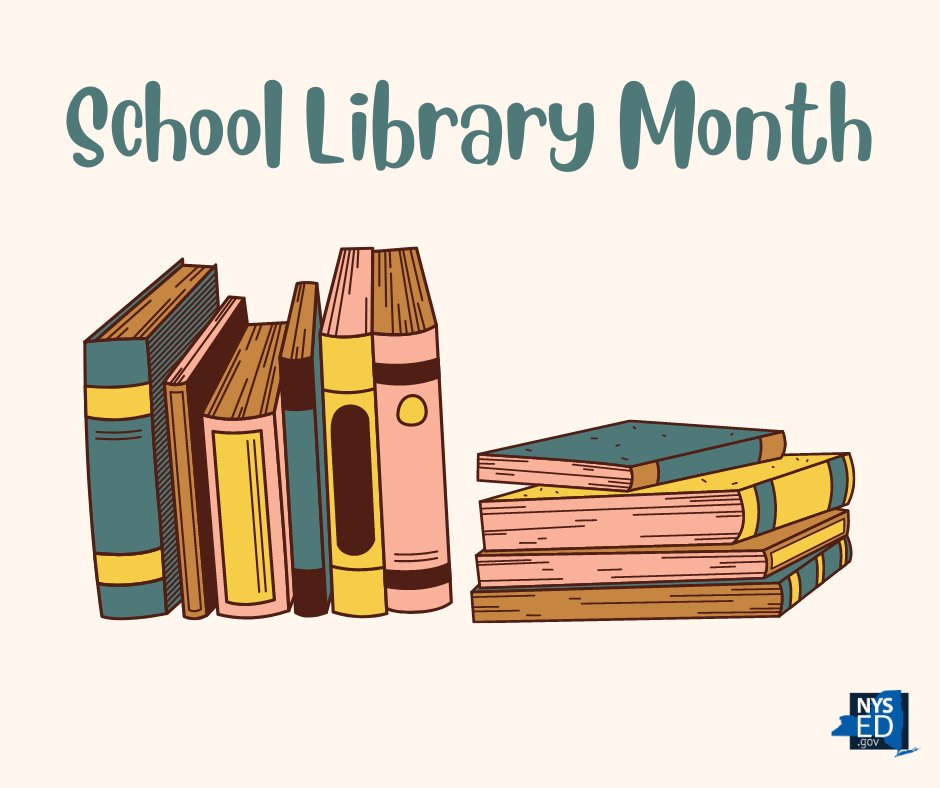 NYSEDNews's tweet image. April is #SchoolLibraryMonth! This month, we recognize school librarians and library workers for their contributions to our schools and communities. Be sure to thank a librarian or library worker this month! bit.ly/38DCFBi   @ALALibrary