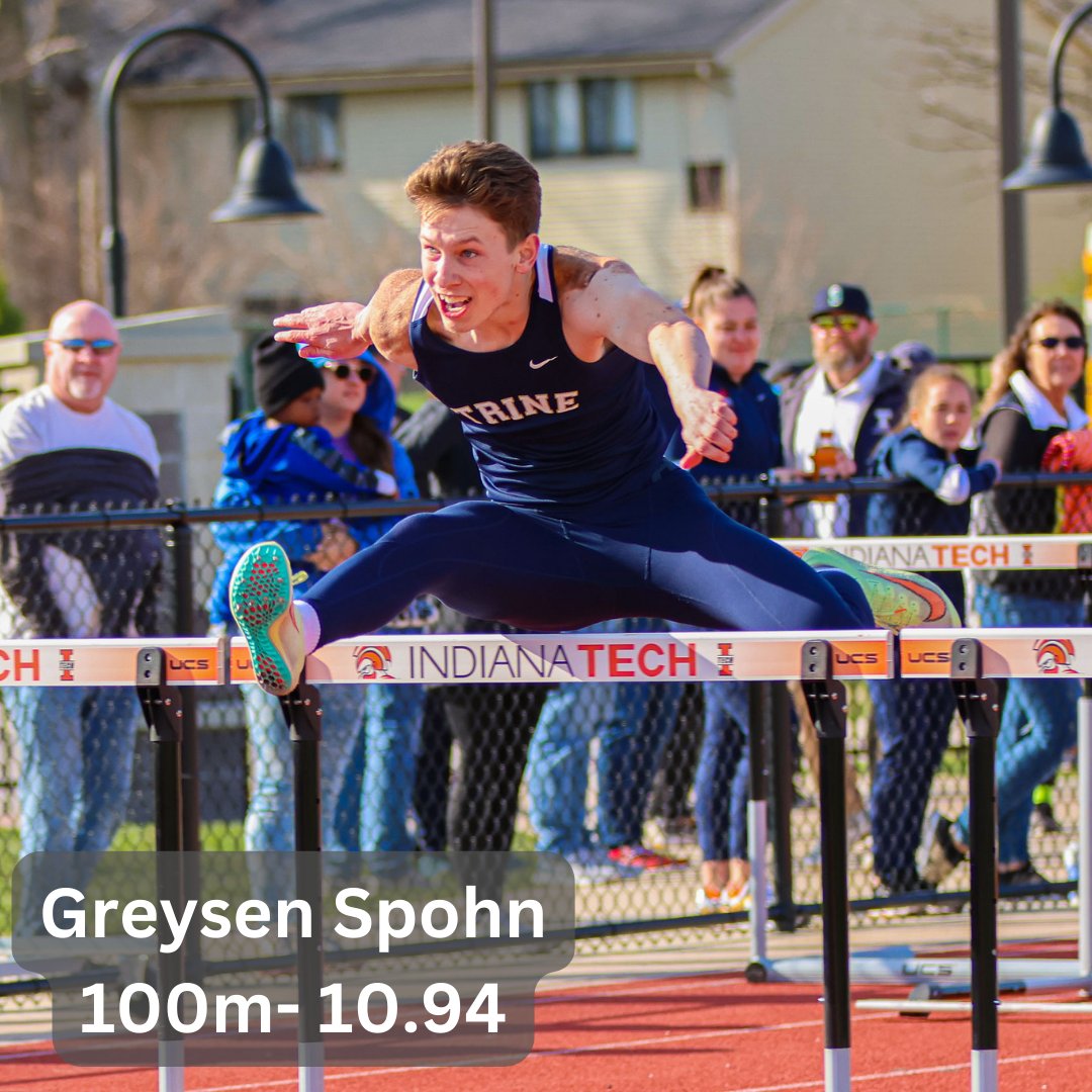 TrineXCTF's tweet photo. (pt1) Weekend RECAP: Thunder TF saw some major performances across all events this past weekend! Our athletes are moving up in the conference line up! 

Brynn Mericle 1st 400H
Greysen Spohn 2nd 100m
Ryan Hoopingarner 2nd 5K https://t.co/1OLr1bLlAa