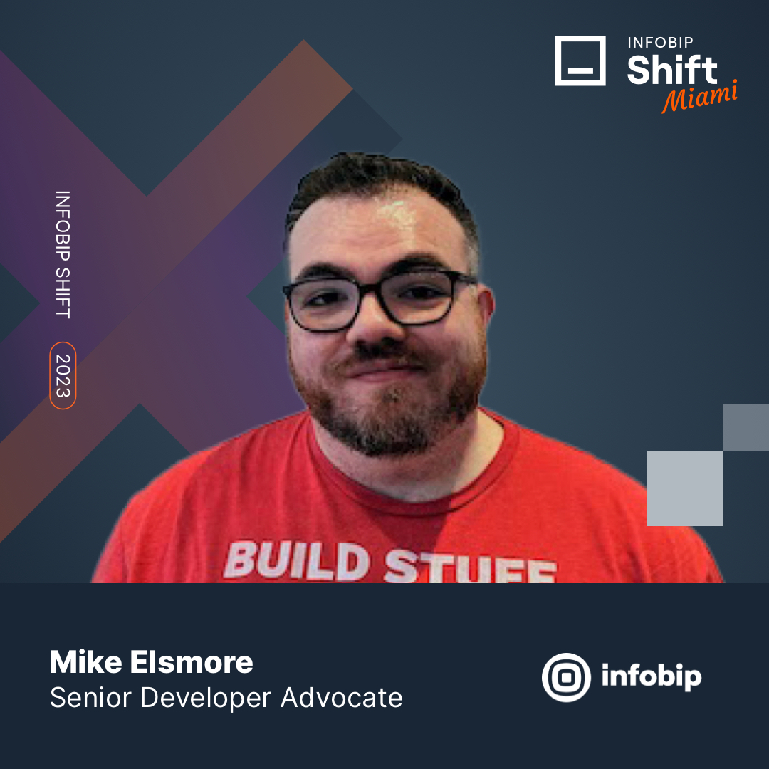 Infobip's tweet photo. One of our #Bippers is taking the stage at #ShiftMiami on May 23! 🧡
With his love of building, learning, and sharing, we can’t wait to see what
Senior Developer Advocate @ukmadlz has in store. 👏
See Mike in action: https://t.co/YFzrM1VeOq
@InfobipShift #WorldsConnected https://t.co/dGh8EWOWcl