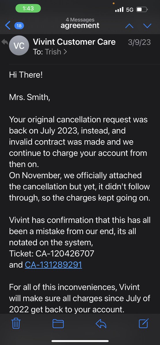ImstillTrish's tweet photo. DO NOT DO BUSINESS WITH @VivintHome. They make it virtually impossible to cancel with them. I have put it in writing &amp; then called July 2022… again November 2022, December 2022, January 2022, March! again today.

They have continued to charge my card. ATP #classactionlawsuit https://t.co/Oi6hDNGOwS