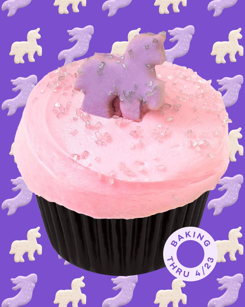 The perfect cupcake does exist! 🤩🦄

Celebrate all things magic with our Mythical Creature Cupcake. 
                
📅 Baking 4/10 thru 4/23
🚙Local pick-up and delivery

Order now: bit.ly/3Gvg48b