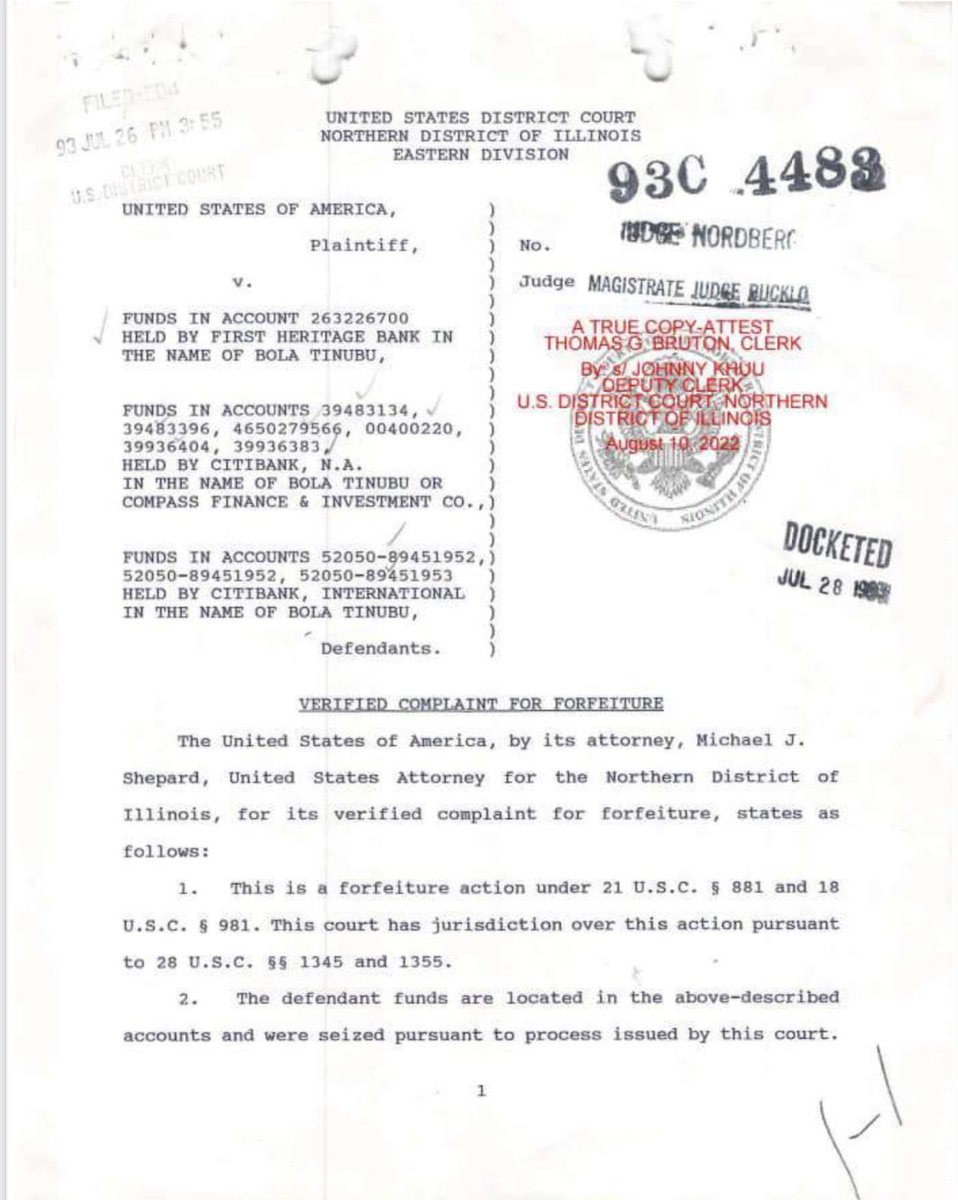 🇳🇬: RE Tinubu tweet For clarification, the source was United States Court documents which are public records and available in their entirety here: uberfacts.wiki/41foet7