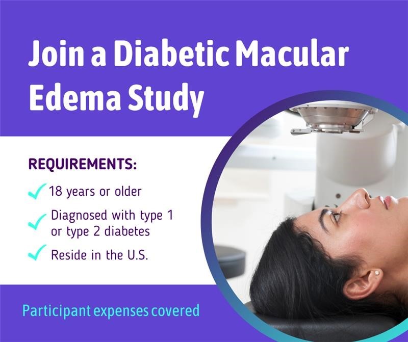 Diabetic Macular Edema (DME) clinical trial now enrolling! Play a part in advancing research for the treatment of DME. 

Get more info here: hubs.ly/Q01KQQHJ0    
#DiabeticMacularEdema  #ClinicalTrials