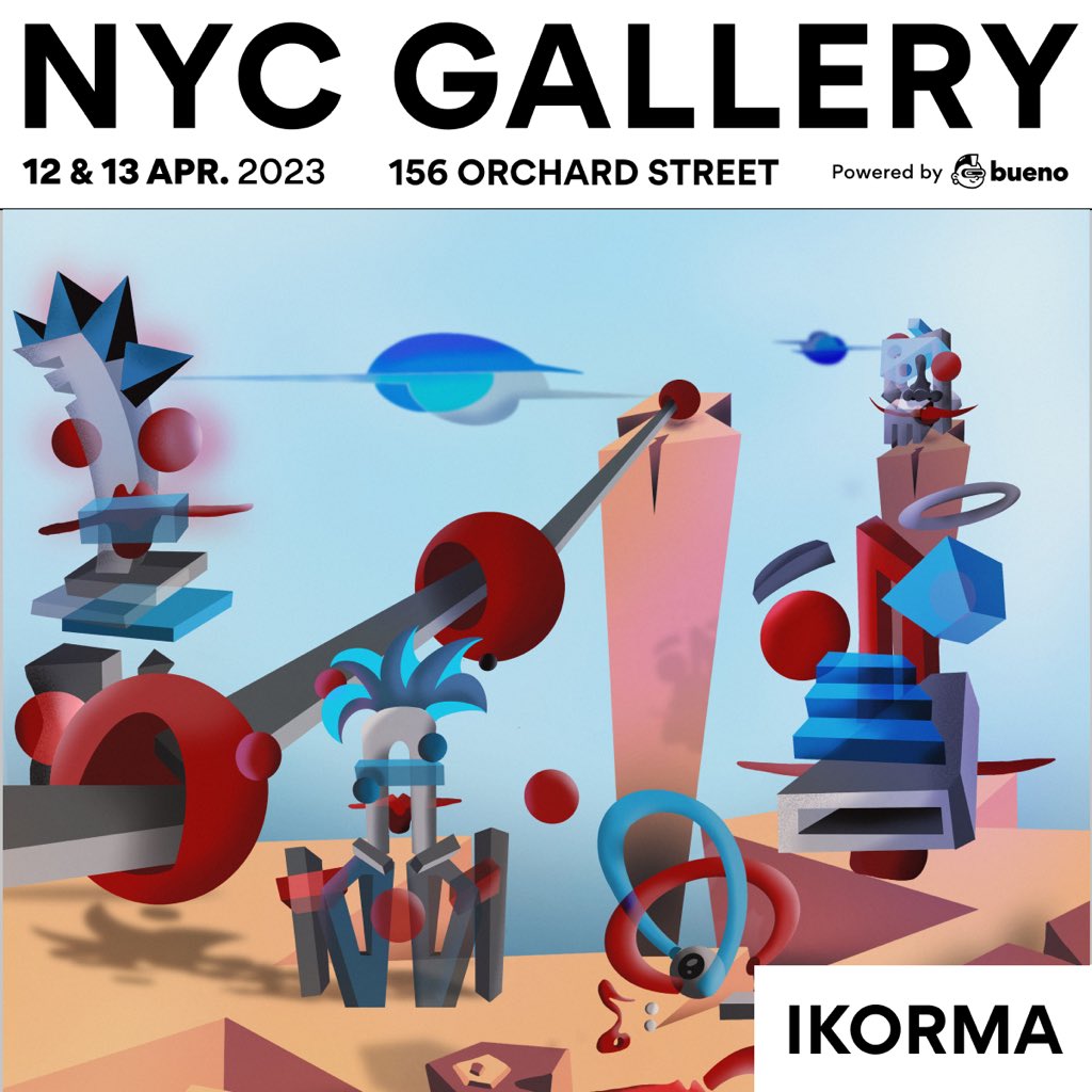 ikorma's tweet photo. So Exited  to be part of this incredible Event our friends of @buenonft put together 

It is an honor to be among so cool artists and builders 

See you There 🚀❤️ April 12 &amp; 13  -  RSVP on next Tweet https://t.co/7ctMnfTzoo