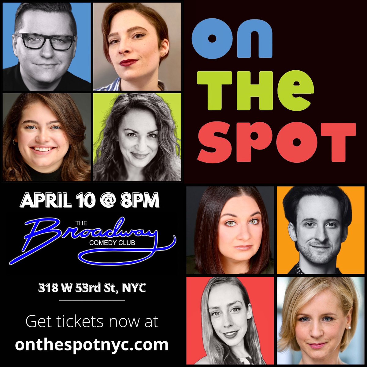 🔥 Ready for a night of hilarious musical comedy? 🤣 Join us tonight for #OnTheSpotNYC and get ready to laugh until your sides hurt! 😆 🎭

Don't miss out on the fun and get your tickets now! 🎟️ linktr.ee/onthespotnyc

#Cabaret #Comedy #Improv #MusicalImprov