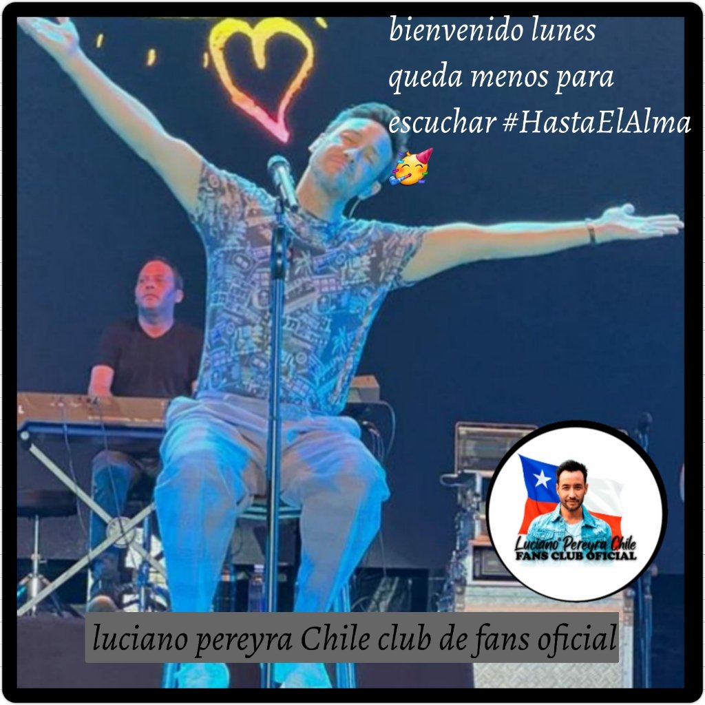 LPereyraChileFcoficial💙 (@lpereyrachile) on Twitter photo No queda nada para escuchar #HastaElAlma de <a href="/LucianoPereyra/">Luciano Pereyra</a> 😘😘 <a href="/FMDOS/">FMDOS</a> <a href="/RadioPudahuel/">Radio Pudahuel</a> <a href="/Radio_Romantica/">Radio Romántica</a> <a href="/RadioDisneyLA/">Radio Disney Latino</a> <a href="/RadioCorazonFM/">Radio Corazón FM</a> <a href="/UMusicChile/">Universal Music Chile</a> <a href="/radio_festival/">Radio Festival</a> <a href="/LPereyrachile/">LPereyraChileFcoficial💙</a> <a href="/bizarrolivecl/">Bizarro Live Entertainment</a> <a href="/UMArgentina/">Universal Music Argentina</a> No queda nada para escuchar #HastaElAlma de <a href="/LucianoPereyra/">Luciano Pereyra</a> 😘😘 <a href="/FMDOS/">FMDOS</a> <a href="/RadioPudahuel/">Radio Pudahuel</a> <a href="/Radio_Romantica/">Radio Romántica</a> <a href="/RadioDisneyLA/">Radio Disney Latino</a> <a href="/RadioCorazonFM/">Radio Corazón FM</a> <a href="/UMusicChile/">Universal Music Chile</a> <a href="/radio_festival/">Radio Festival</a> <a href="/LPereyrachile/">LPereyraChileFcoficial💙</a> <a href="/bizarrolivecl/">Bizarro Live Entertainment</a> <a href="/UMArgentina/">Universal Music Argentina</a>