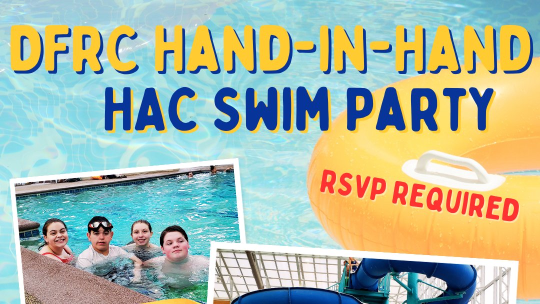DFRC Blue-Gold Participants & Buddies: Don't forget to RSVP for the DFRC Hand-in-Hand Swim Party by Wednesday, April 12th! Contact the DFRC office at info@dfrc.org or (302) 454-2730 to register!