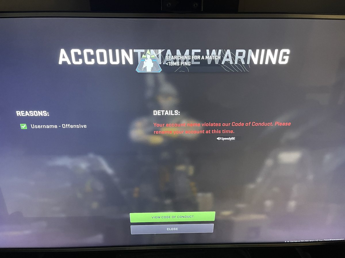 SpeedyBE's tweet photo. @CallofDuty @ATVIAssist  why is my name offensive ? My name has been speedyBE (speedy- BE(lgium) for 20years … https://t.co/Xu5RK1Uwby