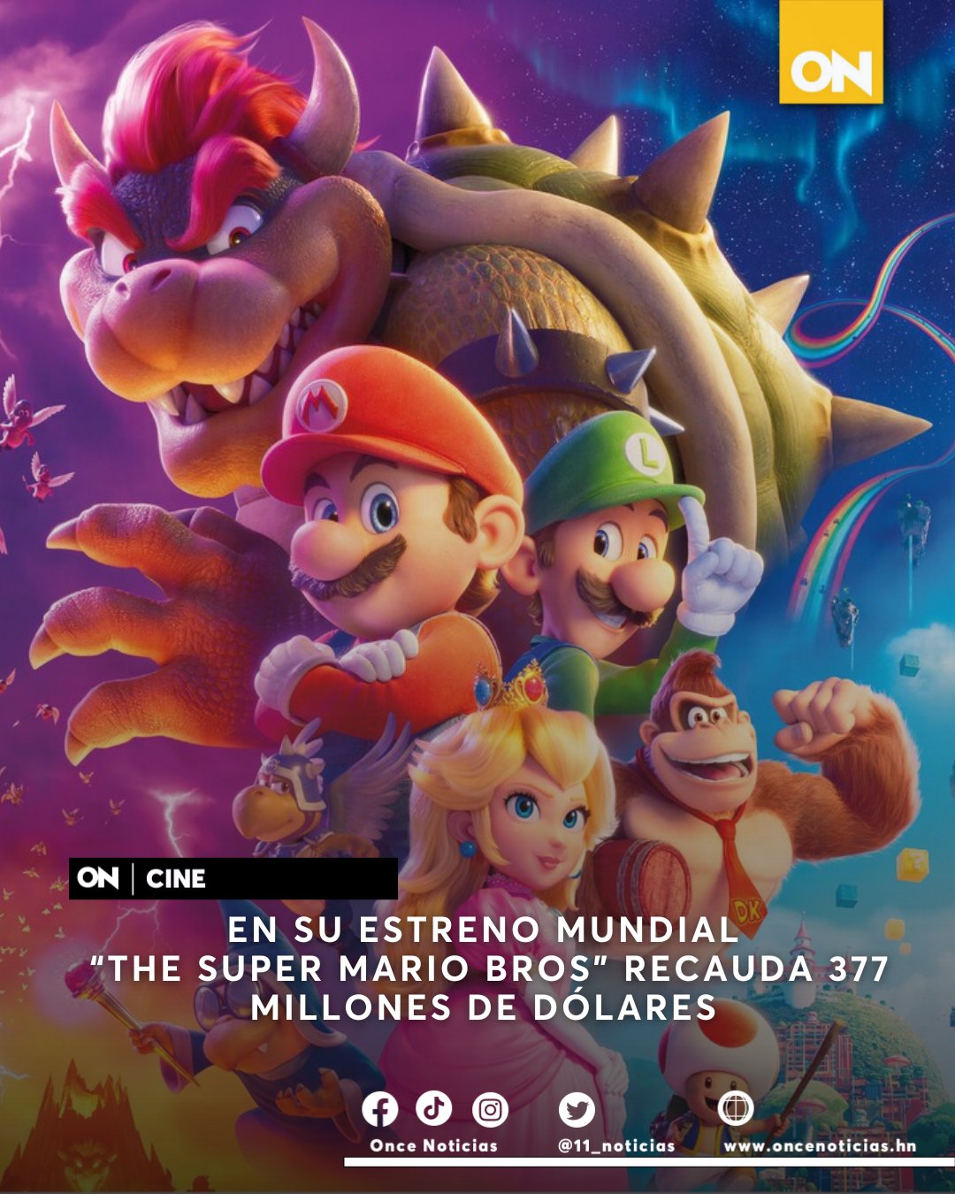 The Super Mario Bros” recauda 377 millones de dólares a nivel mundial