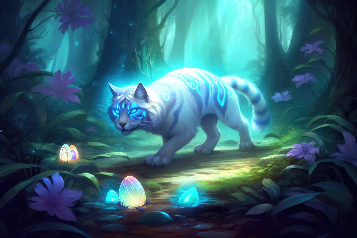 sol9lives's tweet photo. 🌙 GIVEAWAY ALERT 🌙 

To celebrate Easter @DarkLadySolana created a special 9 Lives #Easter themed cat art to giveaway!😻💜

"Moon Prowler's Easter Hunt"

 To Enter: 
❤️ Like this tweet 
🔁 RT and Tag 2 friends 

Winner will be randomly selected in 48 hours.
Good luck! 🎉

#NFT https://t.co/W7E7MlYhV9